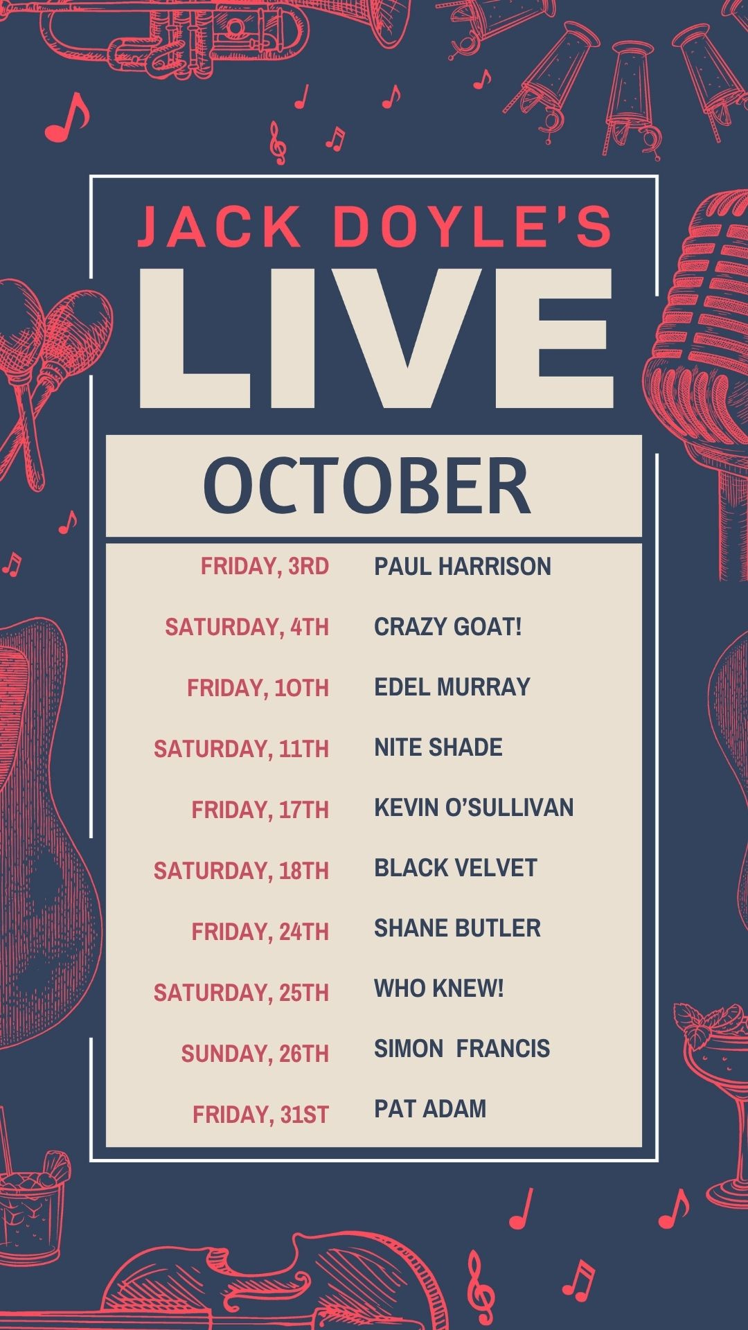 bch jack doyle s music listing 1